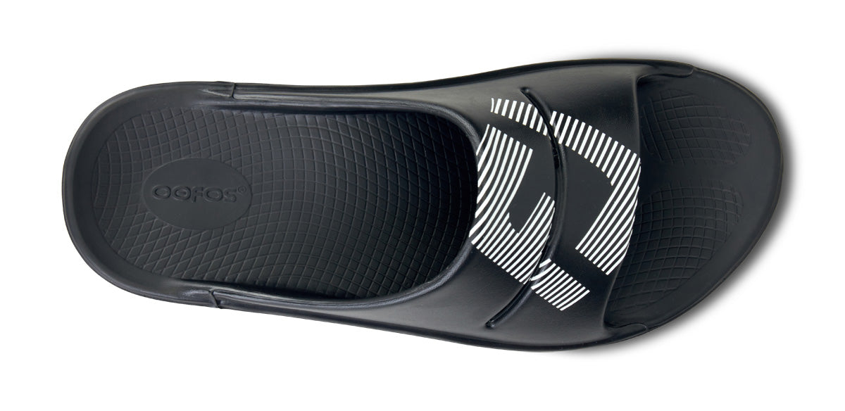 FJ X OOFOS Men's OOahh Sport Slide Sandal - Black - Image 6